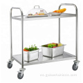 Carrito de restaurante con bandeja de servicio de habitaciones de acero inoxidable SS304